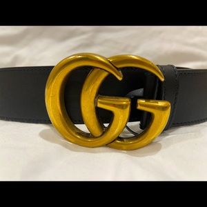 Gucci GG Wide Leather Belt
